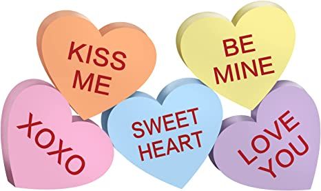 AnyDesign 5Pcs Valentine's Day Wooden Signs Colorful Heart Shaped Wood Tabletop Decoration Love Y... | Amazon (US)