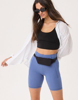 OFFLINE By Aerie Real Me Xtra Hold Up! Pocket 7" Bike Short | American Eagle Outfitters (US & CA)