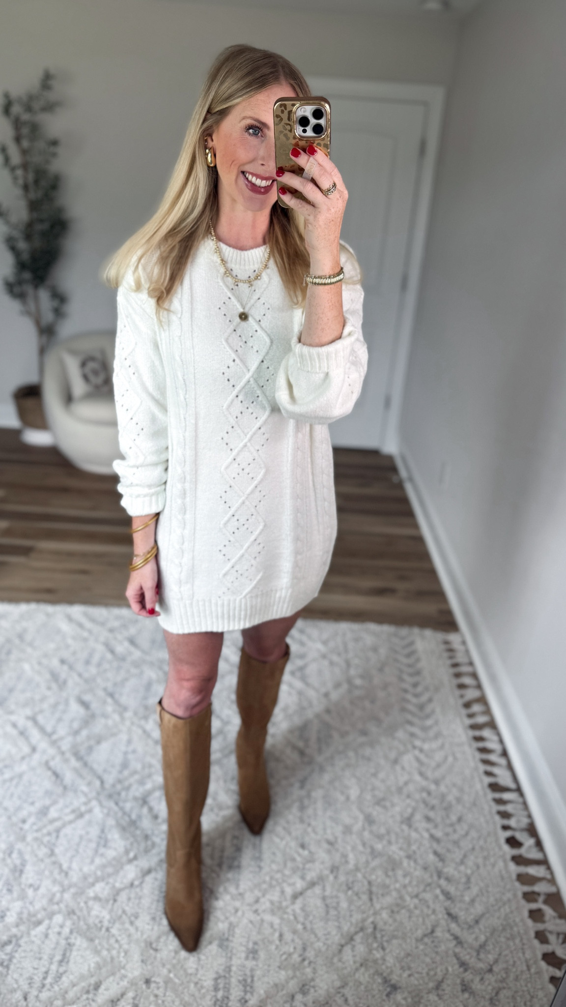 Daily try on, Nordstrom Anniversary Sale, white sweater dress, tall boots

Medium 

#LTKShoeCrush #LTKSaleAlert #LTKFindsUnder50