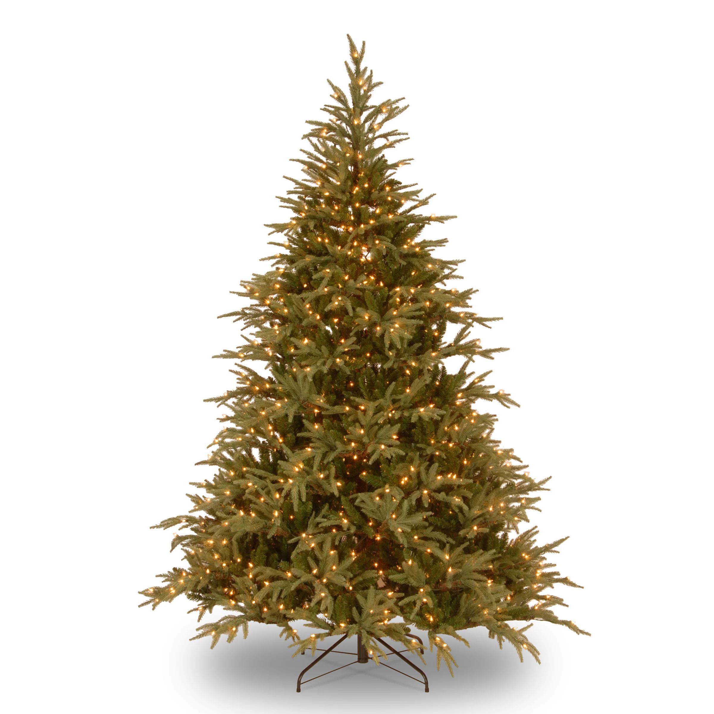 National Tree Company Pre-Lit 'Feel Real' Artificial Full Christmas Tree, Green, Frasier Grande, ... | Walmart (US)