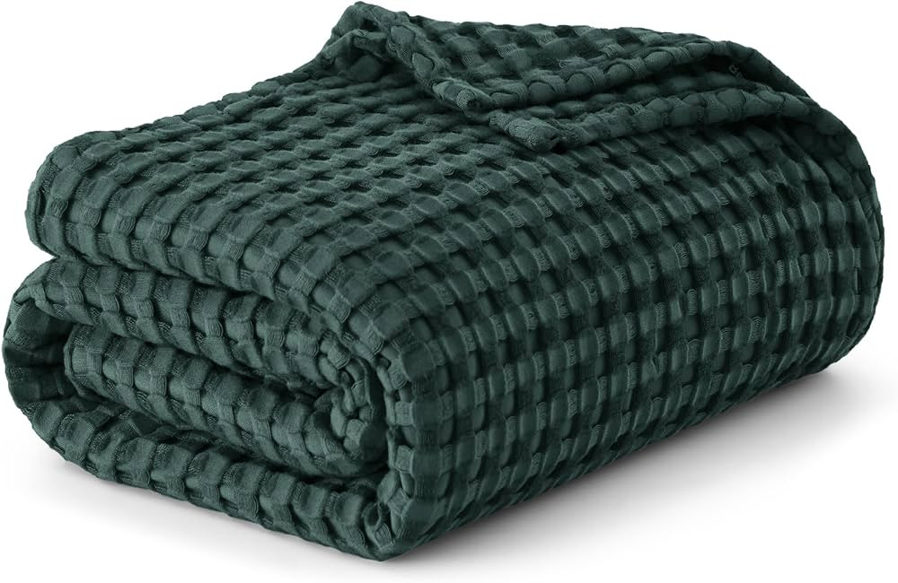 Bedsure Cooling Cotton Waffle Queen Size Blanket - Lightweight Breathable Blanket of Rayon Derive... | Amazon (US)