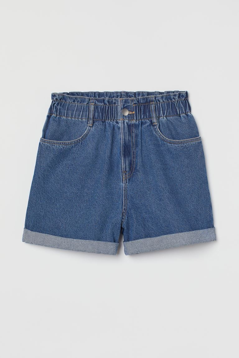 Paperbag-Shorts aus Denim | H&M (DE, AT, CH, NL, FI)