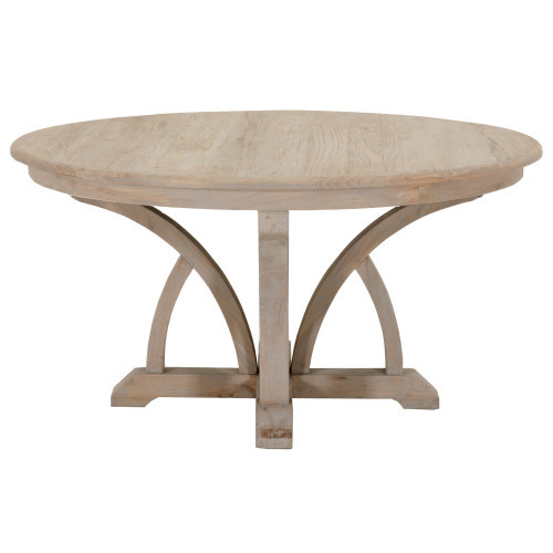 Essentials for Living Carnegie 60 Round Dining Table Smoke Gray | Gracious Style