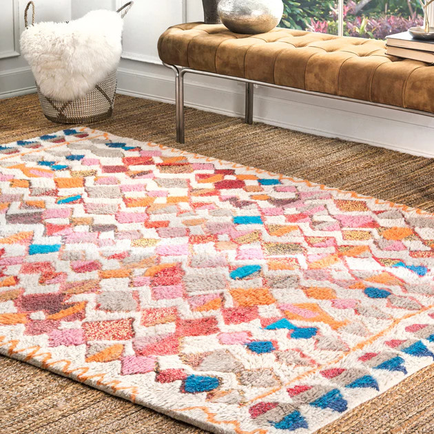 nuLOOM Hand Tufted Moroccan Helaine Shaggy Area Rug | Shop Simon