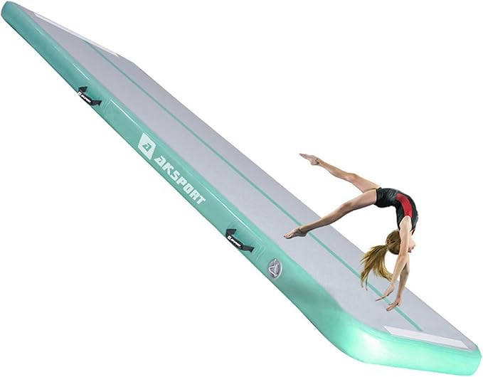 AKSPORT Gymnastics Air Mat Tumble Track Tumbling Mat Inflatable Floor Mats with Air Pump for Home... | Amazon (US)