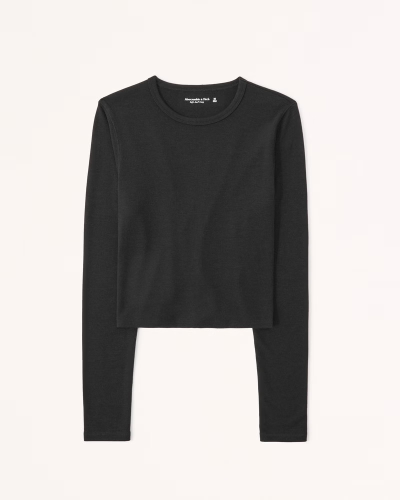 Long-Sleeve Refined Cozy Crew Tee | Abercrombie & Fitch (US)