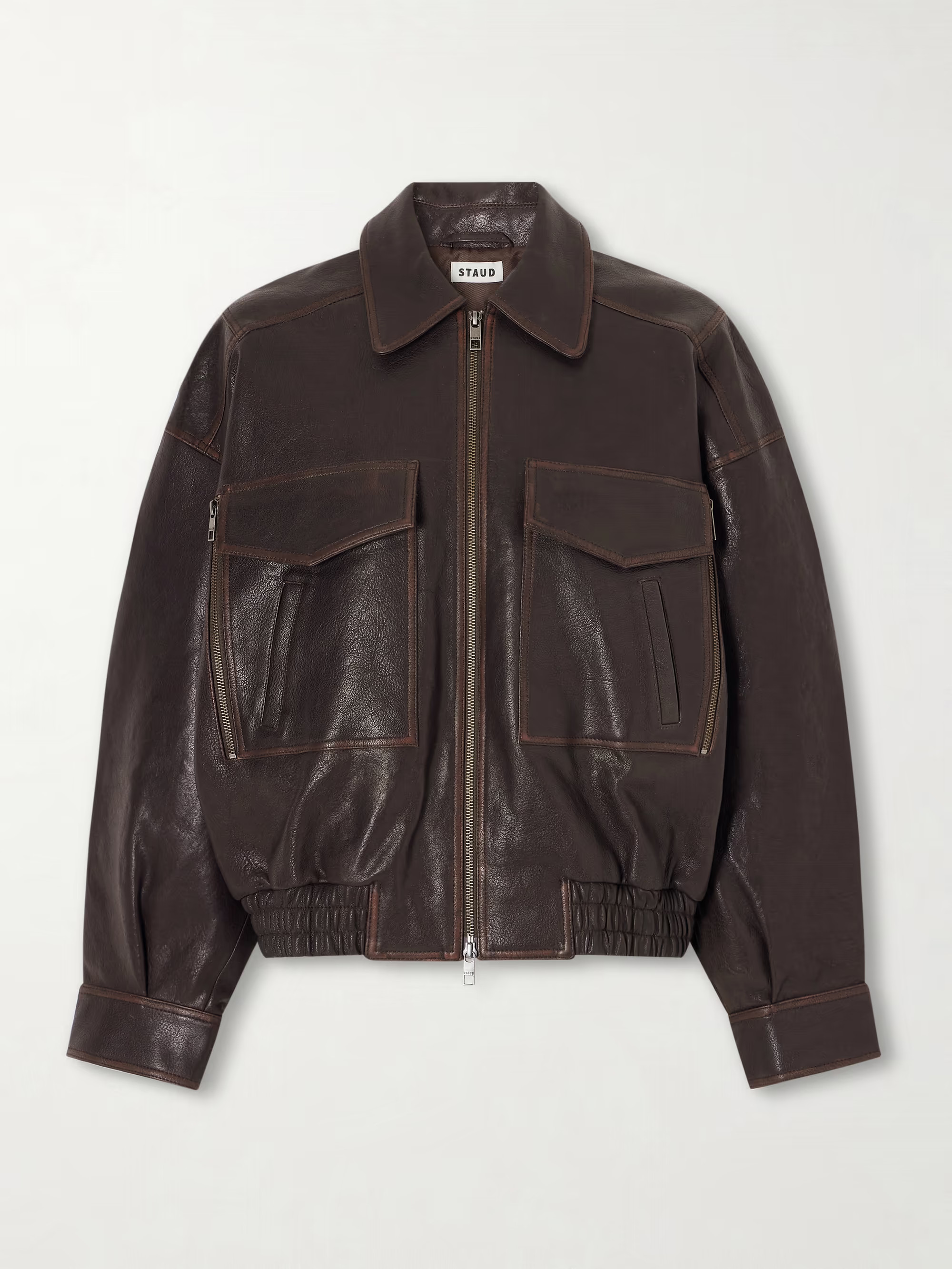 Eugene oversized textured-leather bomber jacket | NET-A-PORTER (UK & EU)