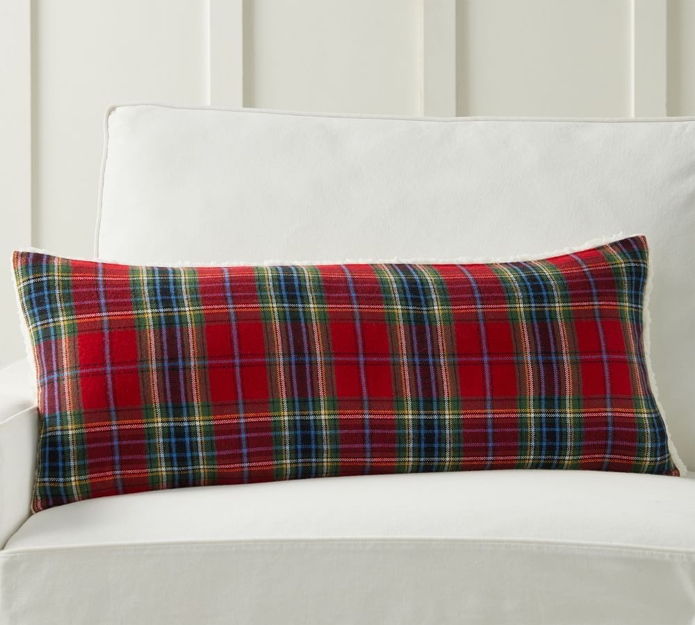 Plaid With Sherpa Back Pillow Covers | Pottery Barn (US)