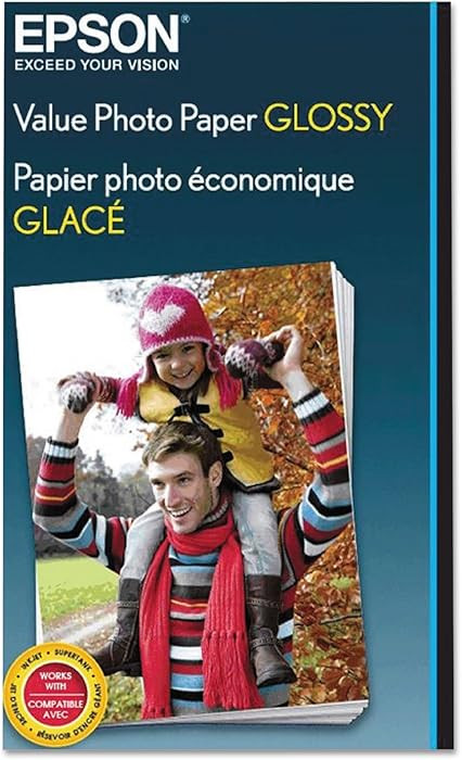 Epson Value Photo Paper Glossy, 4"x6", 100 Sheets (S400034) | Amazon (US)