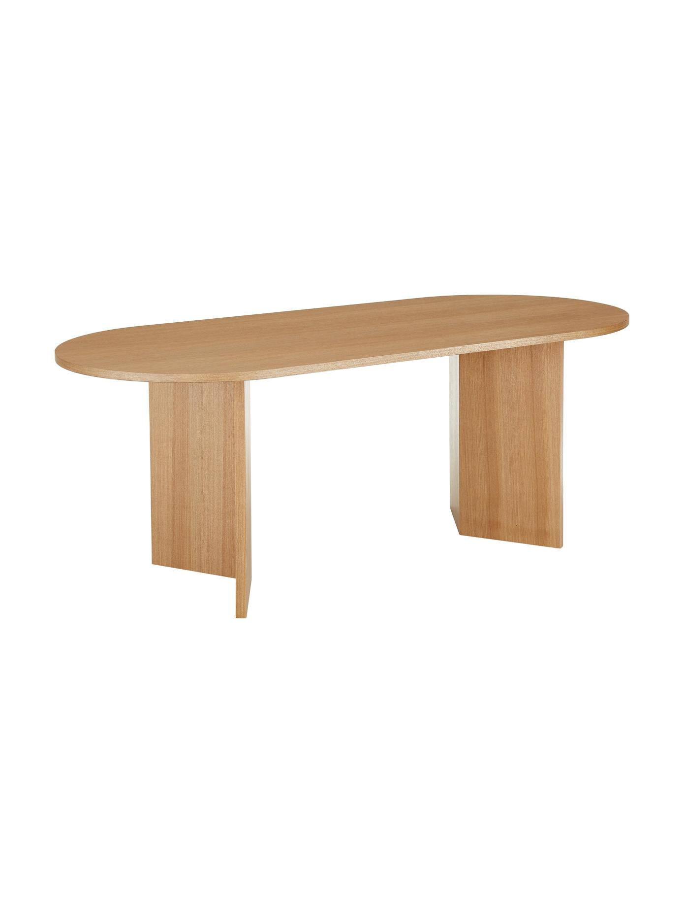Oval dining table Toni made of wood, 200 x 90 cm | Westwing EU