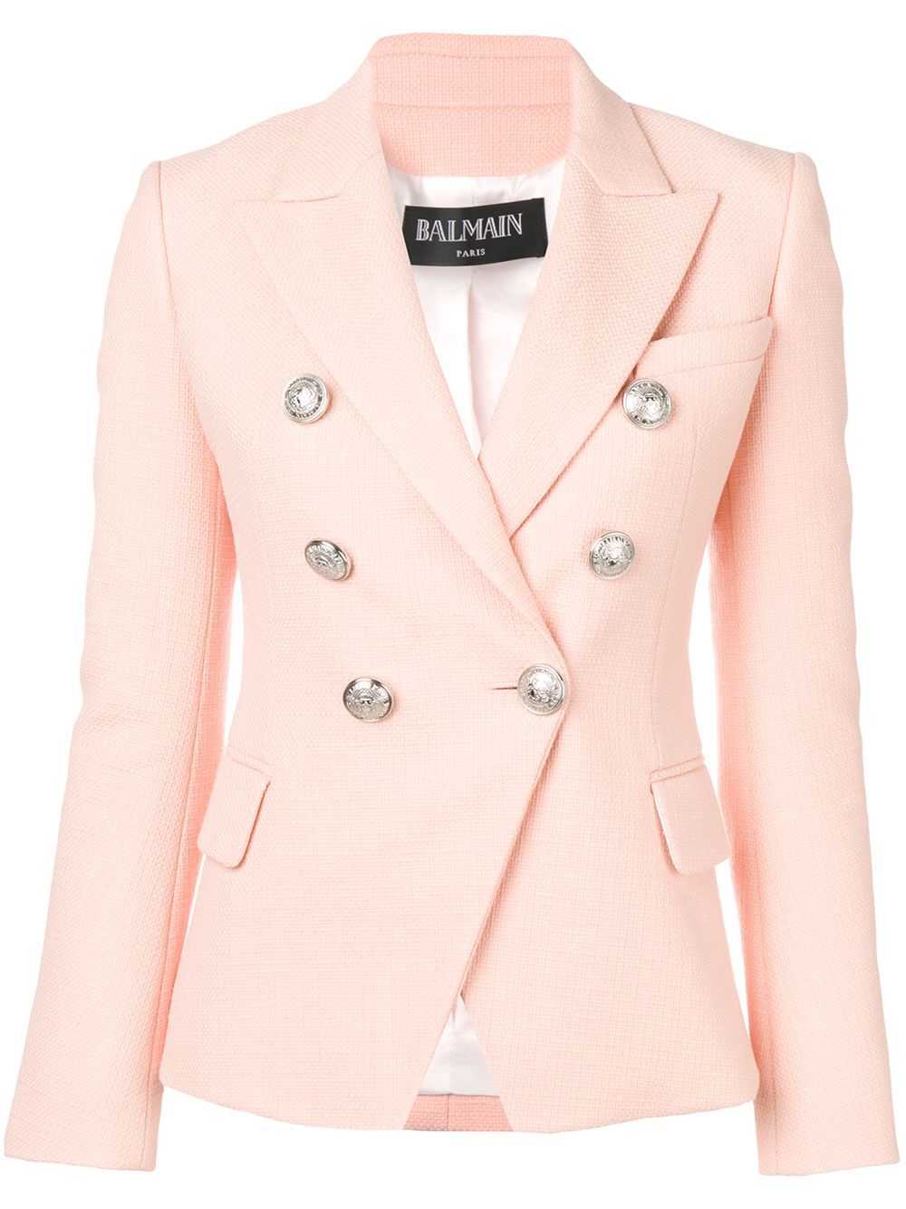 Balmain double-breasted blazer - Pink | FarFetch Global