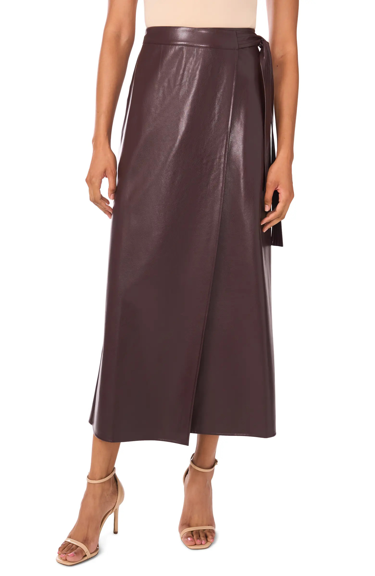 Halogen® Faux Leather Side Tie Skirt | Nordstromrack | Nordstrom Rack