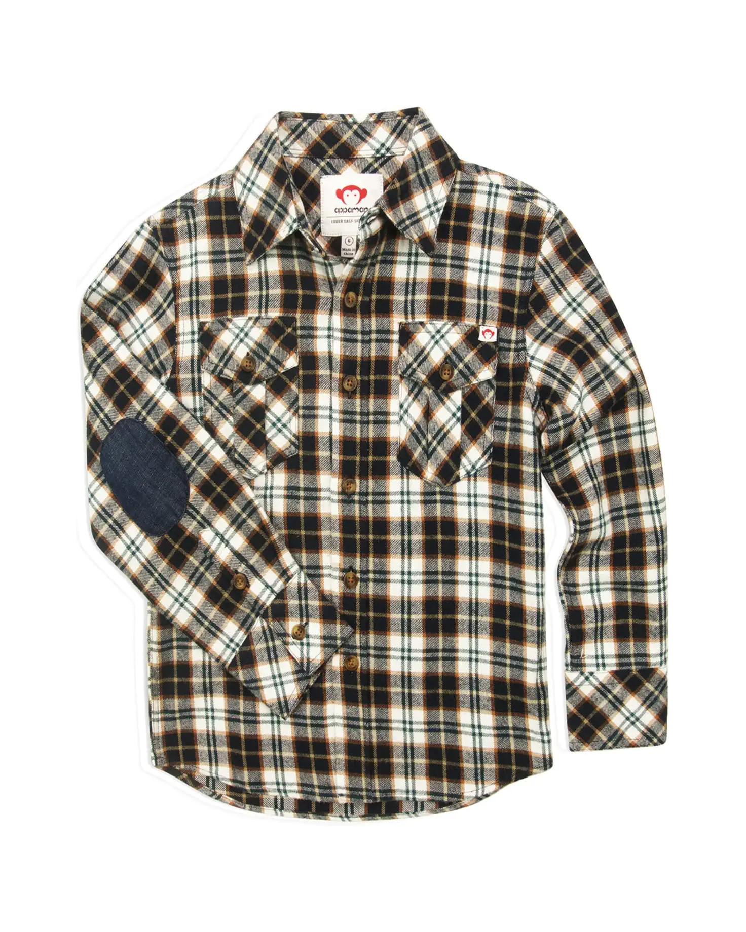 Cozy Flannel with Elbow Patches (Toddler/Little Kids/Big Kids) | Zappos