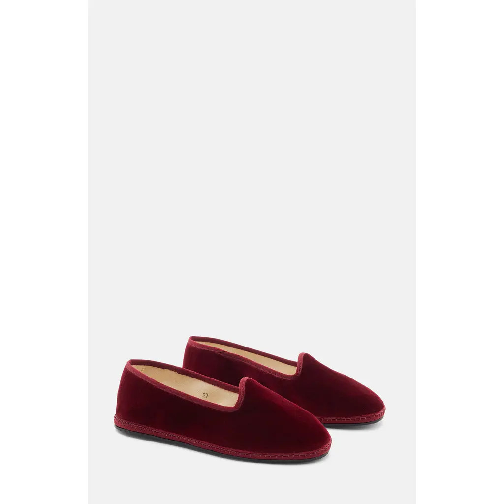 SCAROSSO Valentina Loafers in Burgundy - Velvet at Nordstrom, Size 40 | Nordstrom