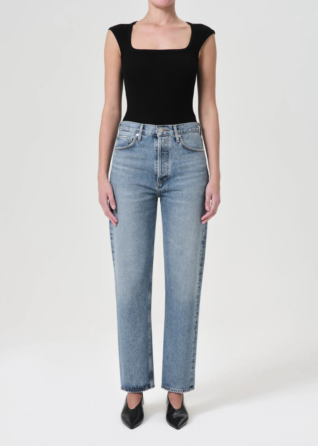90's Pinch Waist High Rise Straight in Navigate | AGOLDE