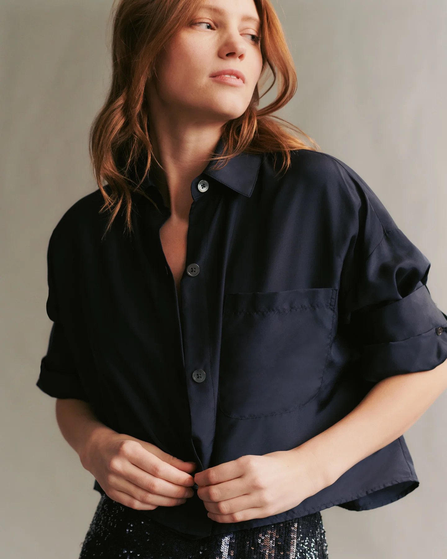 Next Ex shirt in washed silk habotai | TWP