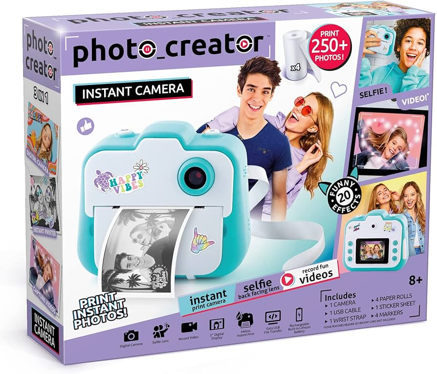 Canal Toys Photo Creator Instant Print Camera – Photo, Selfie and Video – Thermal Paper for 2... | Amazon (US)