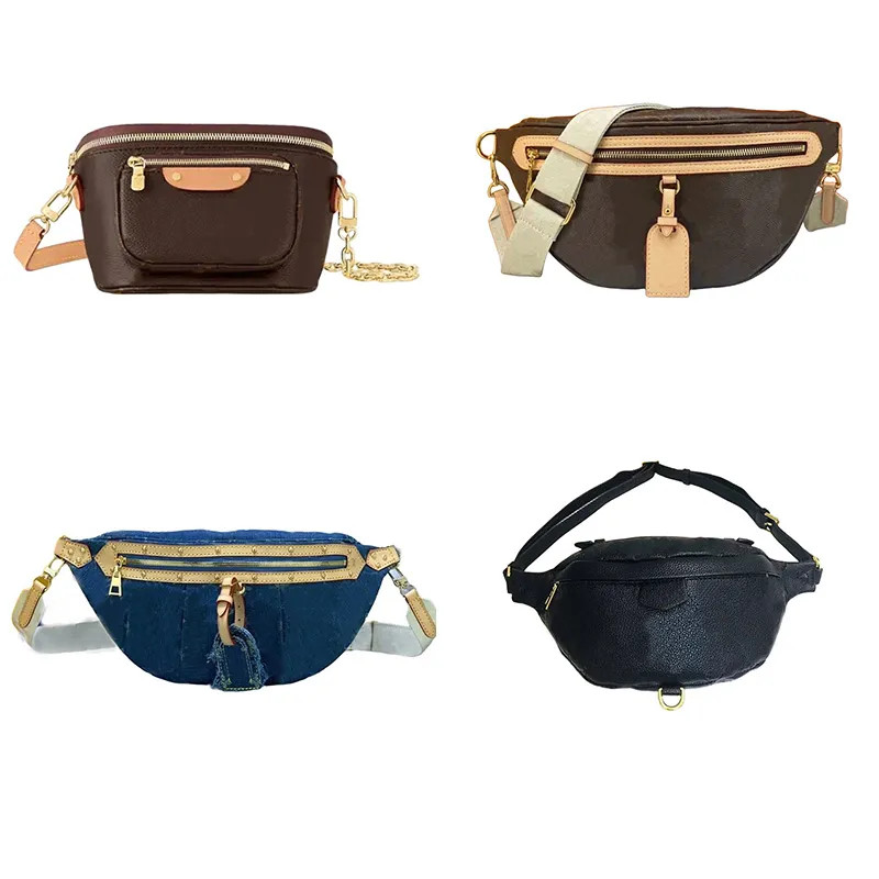 2023 Mini Bumbag Designer Waist Bag Fanny pack Brown Flower Mens Bags Leather Crossbody Purses Me... | DHGate