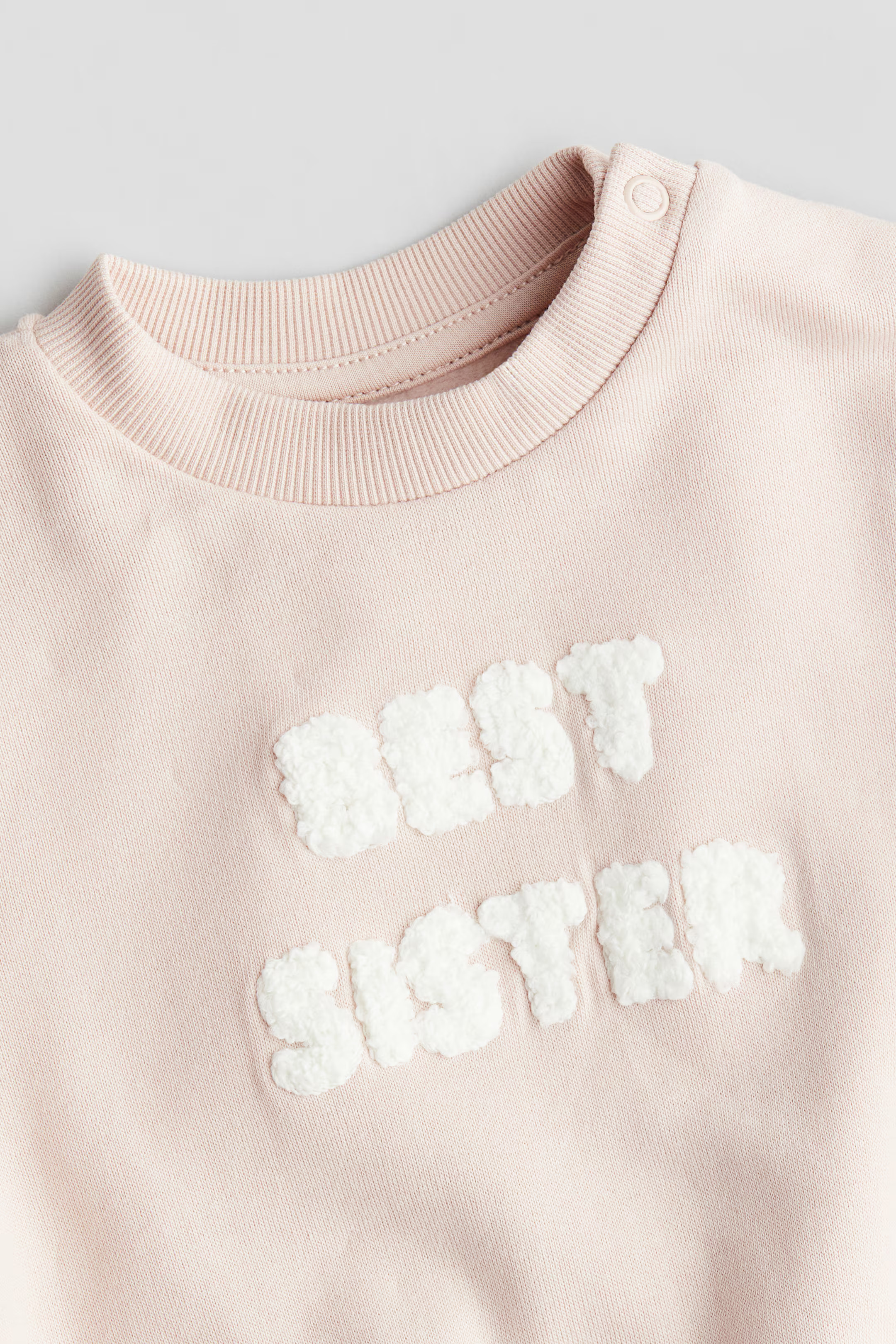 Teddy-appliqué sweatshirt | H&M (UK, MY, IN, SG, PH, TW, HK)