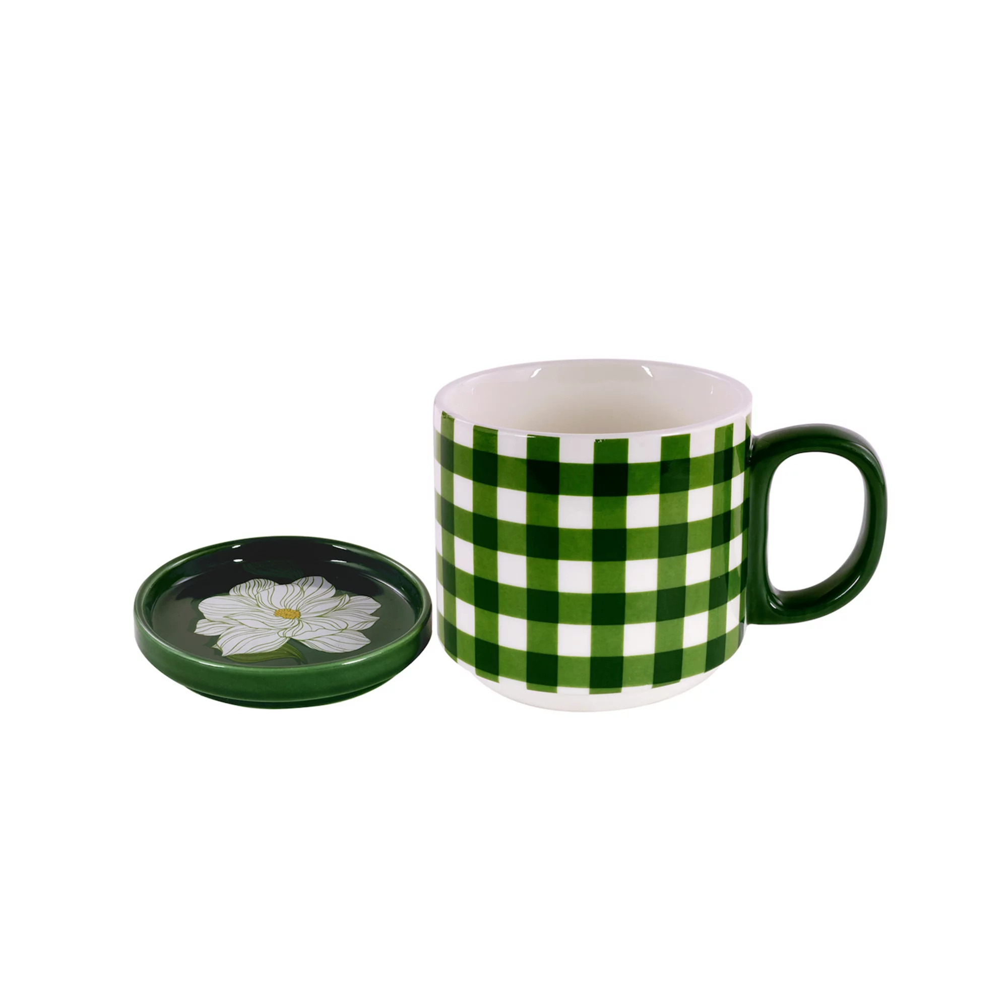 DRAPER JAMES RSVP™ Ceramic Mug With Coaster Lid - Eden Gingham | Kohl's