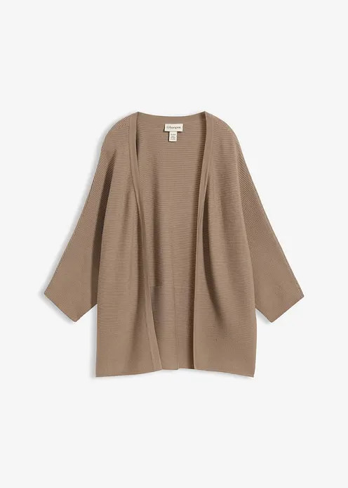 Oversize Ripp-Strickjacke aus Viskose-Mix | Bonprix DE