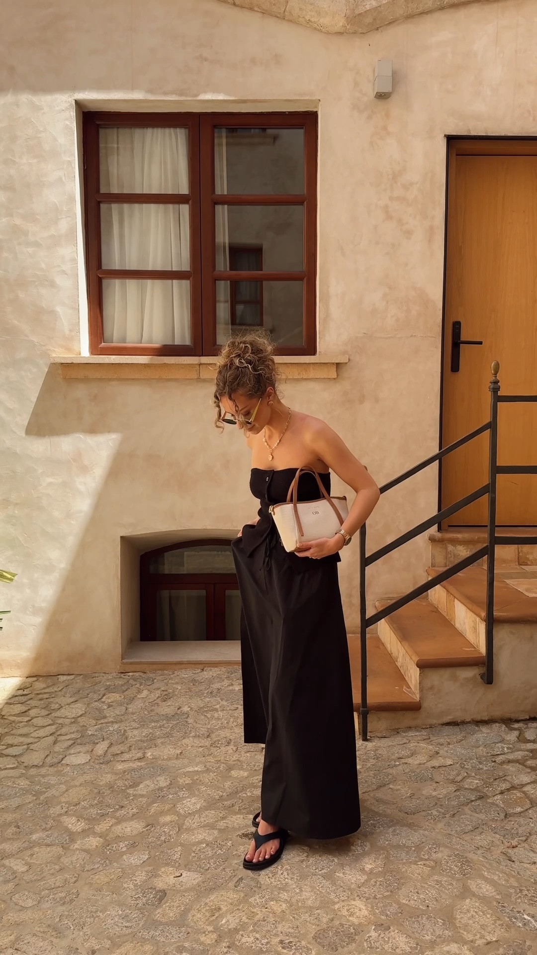 Holiday outfits, summer outfits, black maxi skirt, bandeau top, canvas bag, black sandals, sunglasses, pearl necklace 

#LTKAroundTheWorld #LTKPassport 

#LTKtravel #LTKuk #LTKsummer