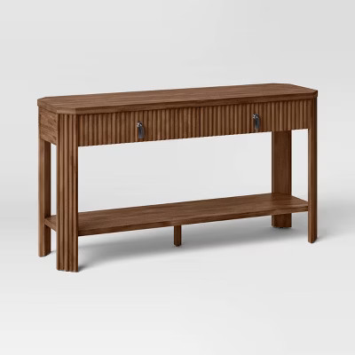 Laguna Nigel Fluted Wooden Console Table Brown - Threshold™ designed with Studio McGee | Target