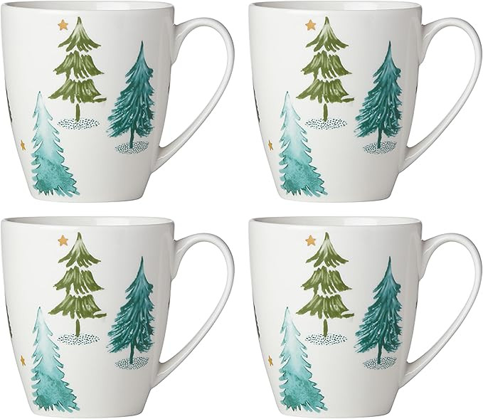Lenox 880069 Balsam Lane 4-Piece Mug Set | Amazon (US)