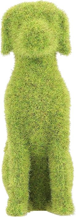 GANAZONO Dog Topiary Figurines Outdoor Ornament Dog Garden Statue Faux Green Covered Stones Faux ... | Amazon (US)