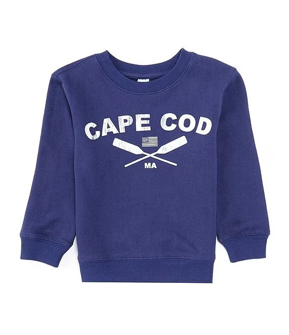 Little Boys 2T-7 Long Sleeve Cape Cod Terry Crew Neck Sweatshirt | Dillard's