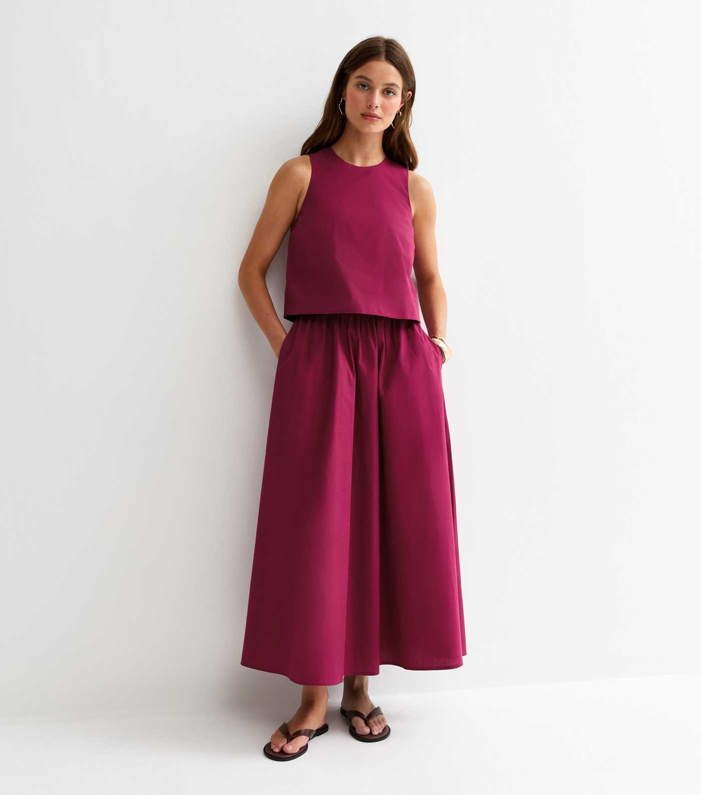 Light Burgundy Layered Sleeveless Midi Dress | New Look | New Look (UK)