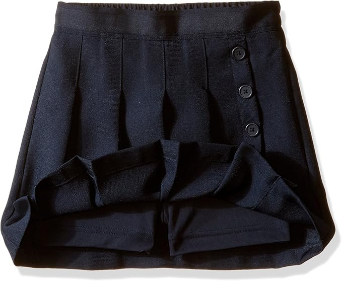 Nautica Girls' School Uniform Pleated Pull-on Scooter Skirt With Undershorts, Knit Waistband | Amazon (US)