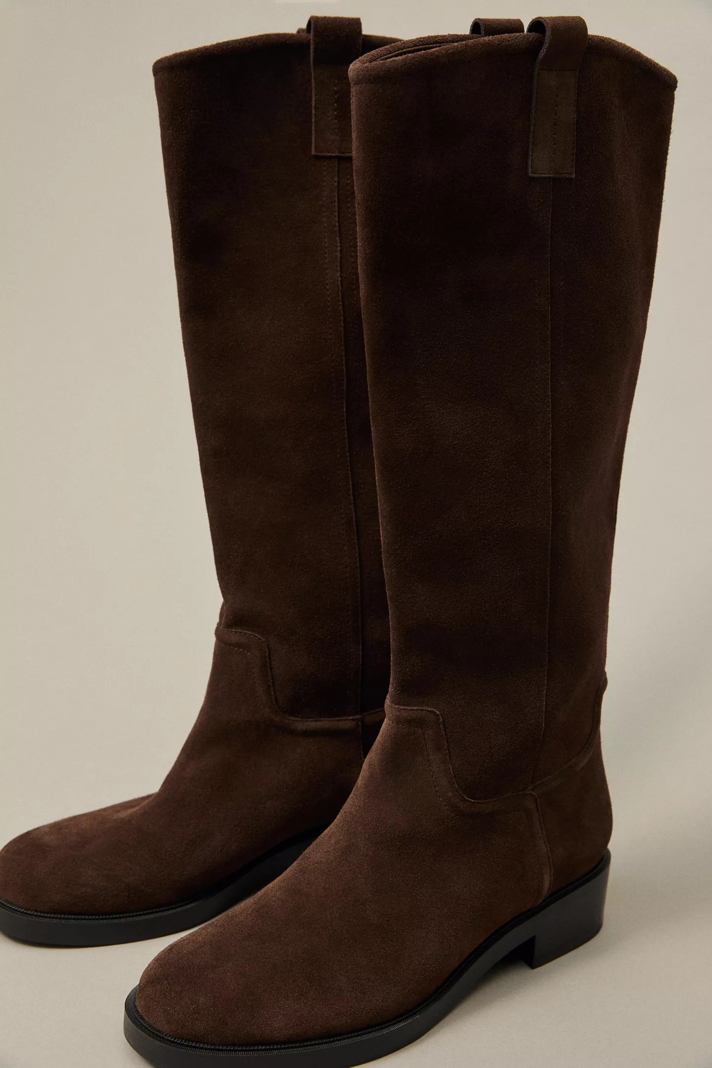 Flache Reitstiefel Leder | Stradivarius DE