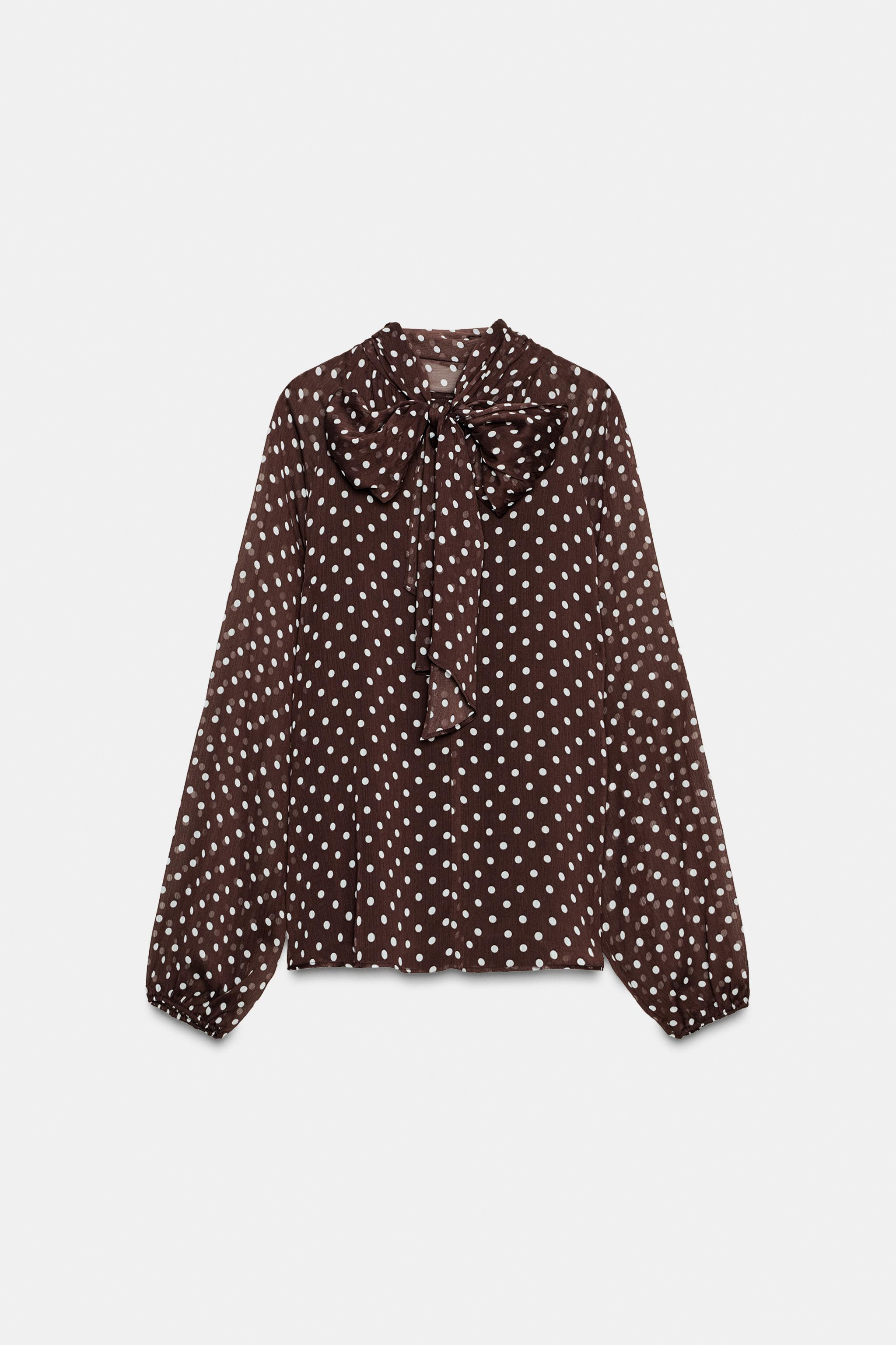 POLKA DOT PRINT BLOUSE | Zara UK