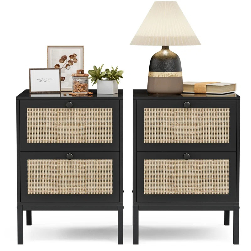 Manel Wicker / Rattan Nightstand | Wayfair North America