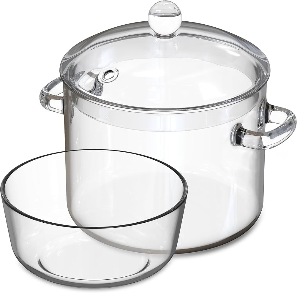 Glass Pots For Cooking on Stove (64oz/1.9L) with Serving Bowl, in an Elegant Box - Borosilicate G... | Amazon (US)