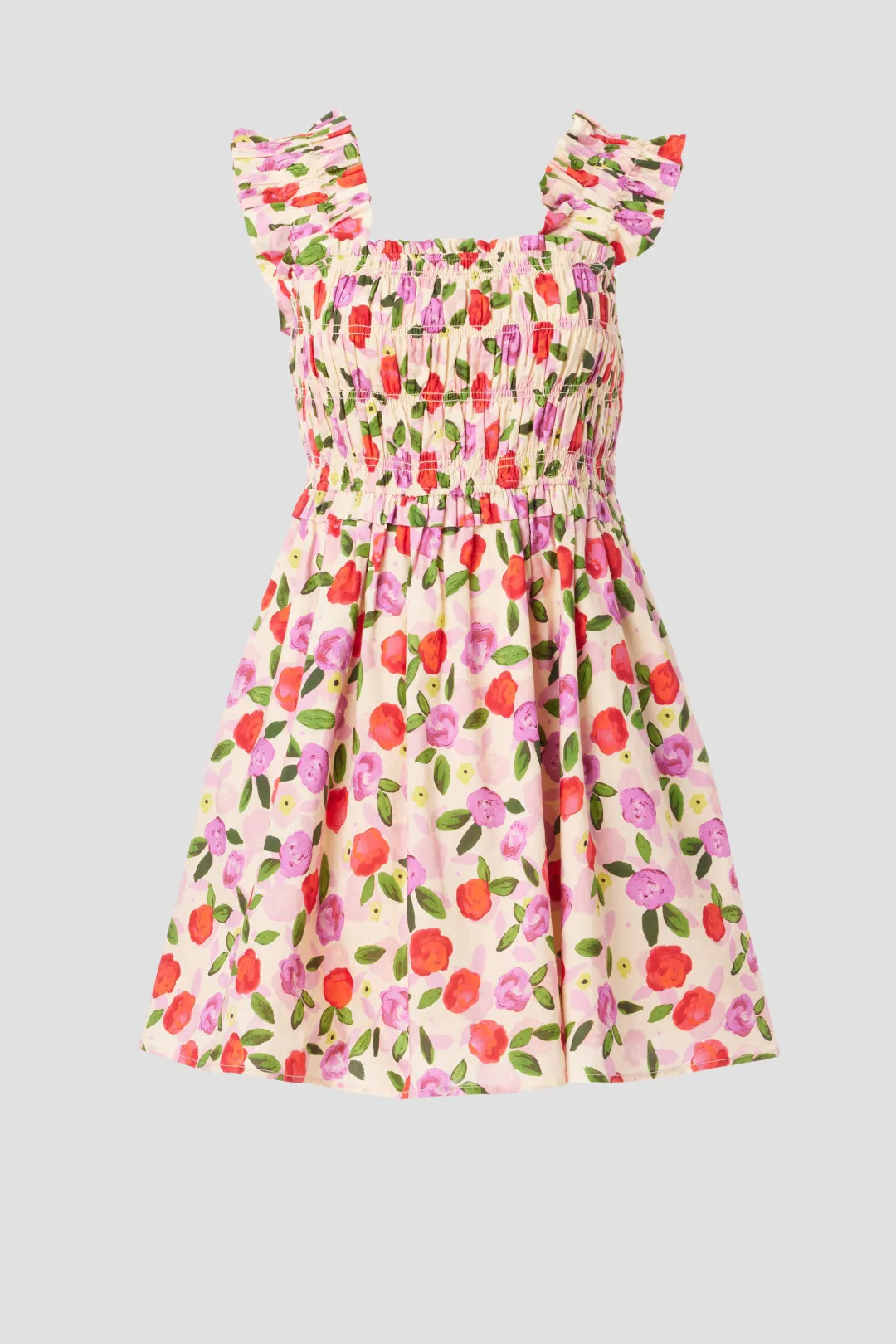 Flower Ruffled Mini Dress | Rent the Runway