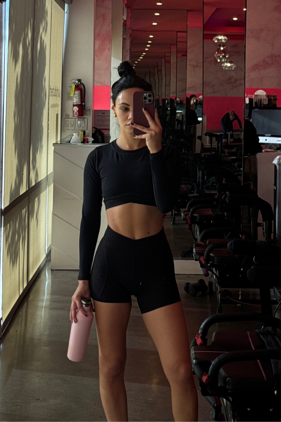 Lspace black long sleeve top & biker shorts 

#LTKfindsunder100 #LTKSpringSale #LTKstyletip