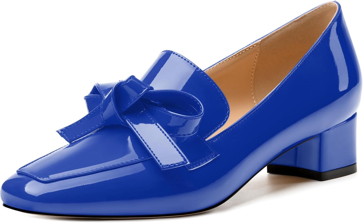 Womens Loafer with Heel, Comfortable Chunky Heels for Women, Loafers Shoes with Bowknot Womens Bu... | Amazon (US)