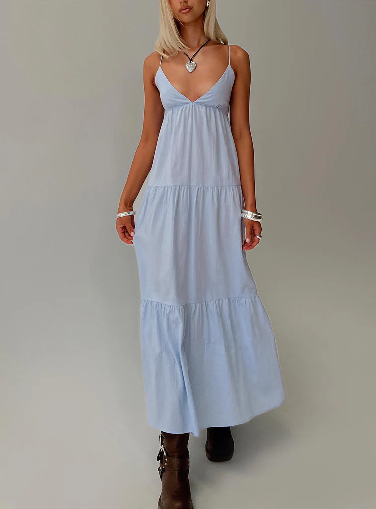 Chelsea Maxi Dress Blue | Princess Polly US