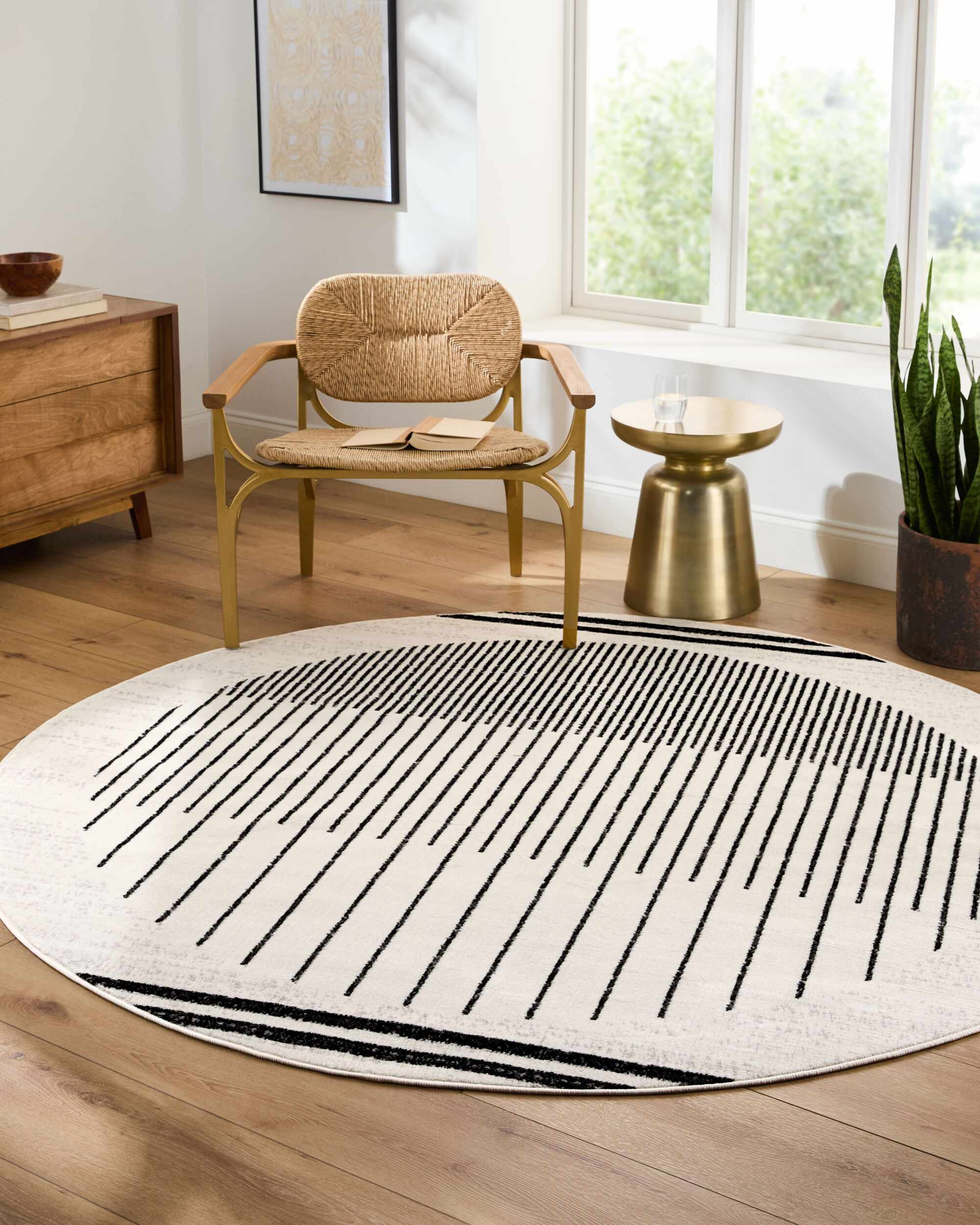 Angus Black&White Geometric Area Rug | Black & White Contemporary Rug | Boutique Rugs