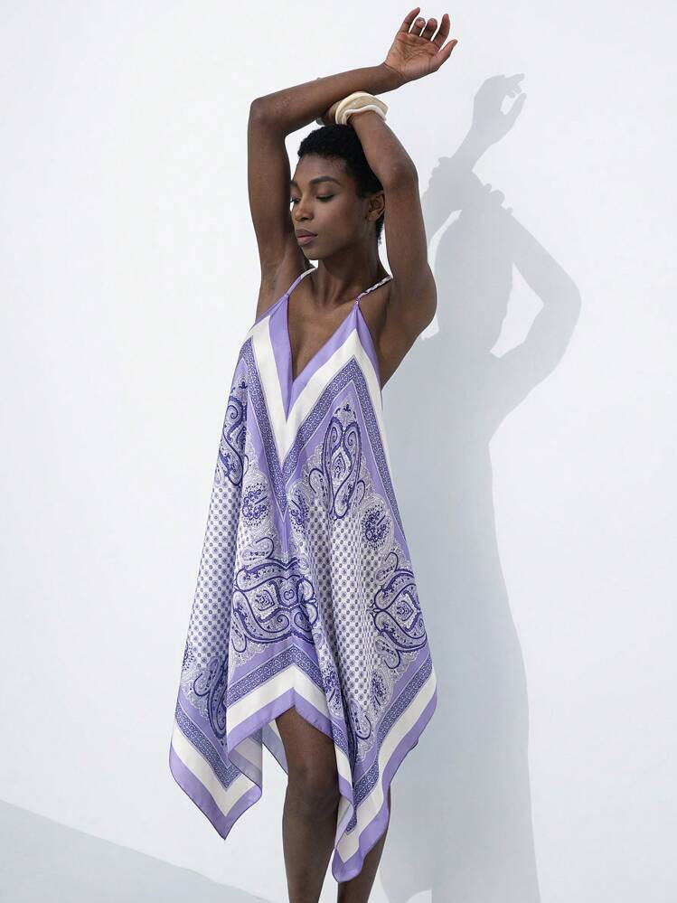 Aveloria Modichic Paisley Print Hanky Hem Cami Dress Vacation Outfits Woman  | SHEIN