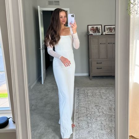 BRIDAL ERA JUMPSUIT OF MY DREAMS OMG. Wearing size M and under $100!! It’s super comfortable. Probs will have to wear no undies bc tan is slightly see through...

#LTKwedding #LTKSeasonal #LTKfindsunder100