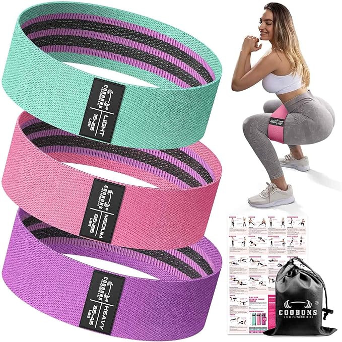 Fabric Resistance Bands for Working Out - Exercise Bands for Women and Men, Booty Bands for Legs ... | Amazon (US)