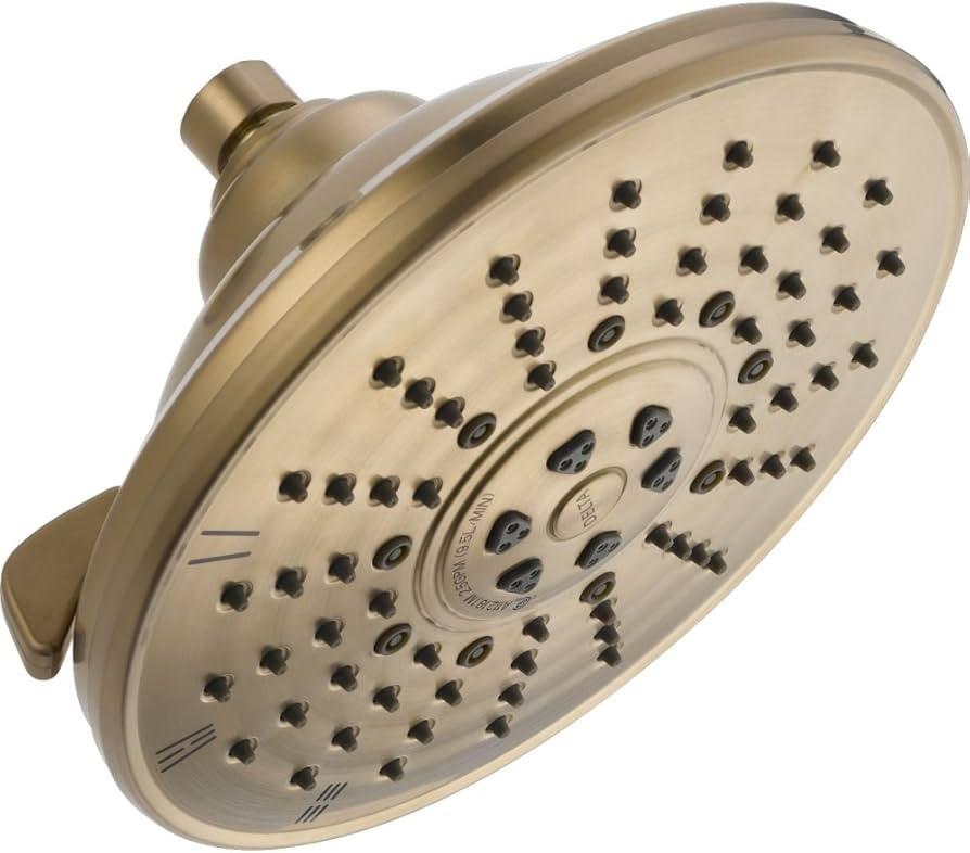 Delta Faucet 3-Spray Touch-Clean Shower Head, Champagne Bronze 52680-CZ | Amazon (US)