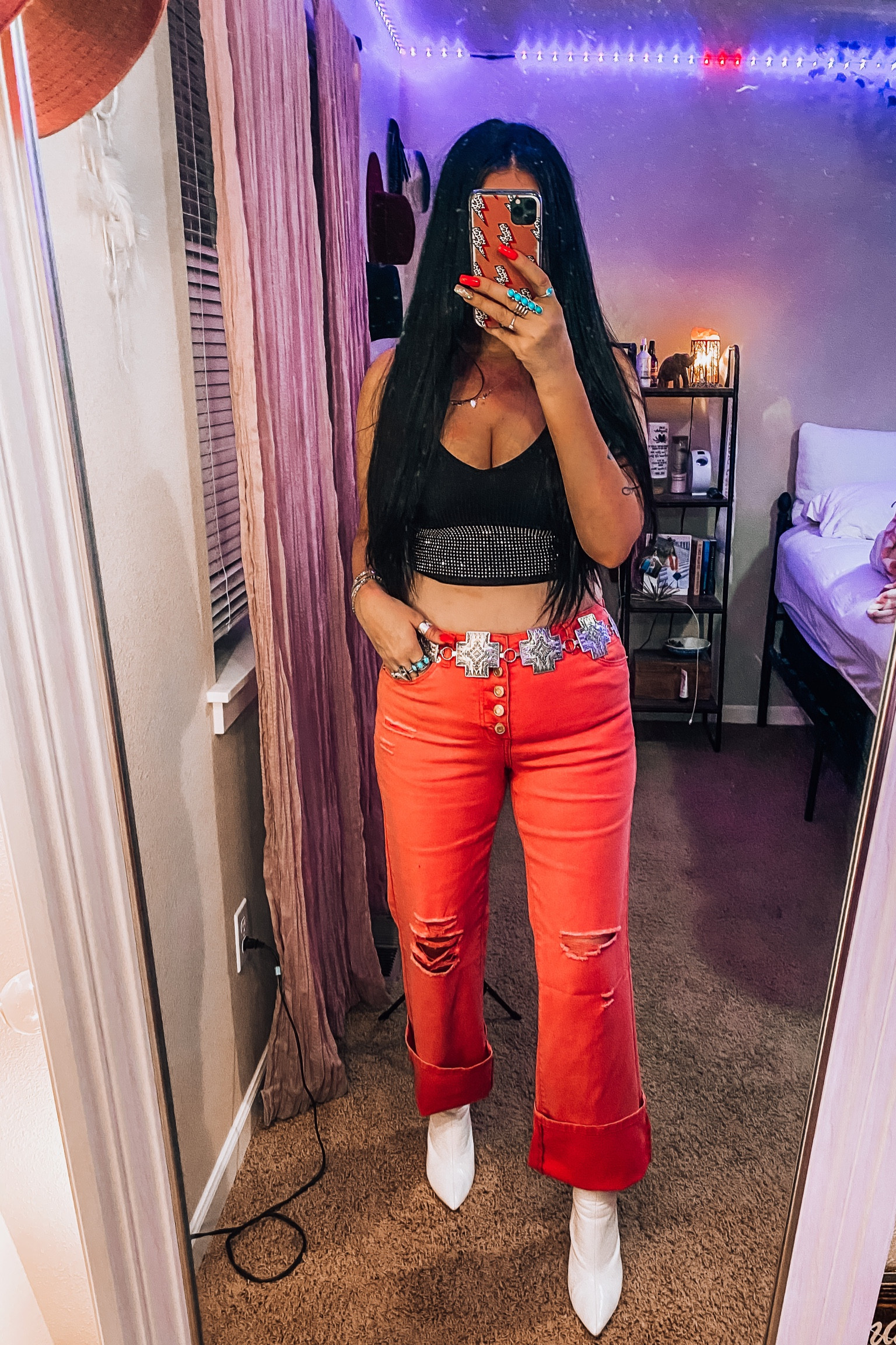 Rodeo Fit | Rodeo Style | Sprint Fashion | Trouser Jeans | Western Fashion | Western | Concho Belt | Black Crop Top 

#LTKSeasonal #LTKshoecrush #LTKstyletip