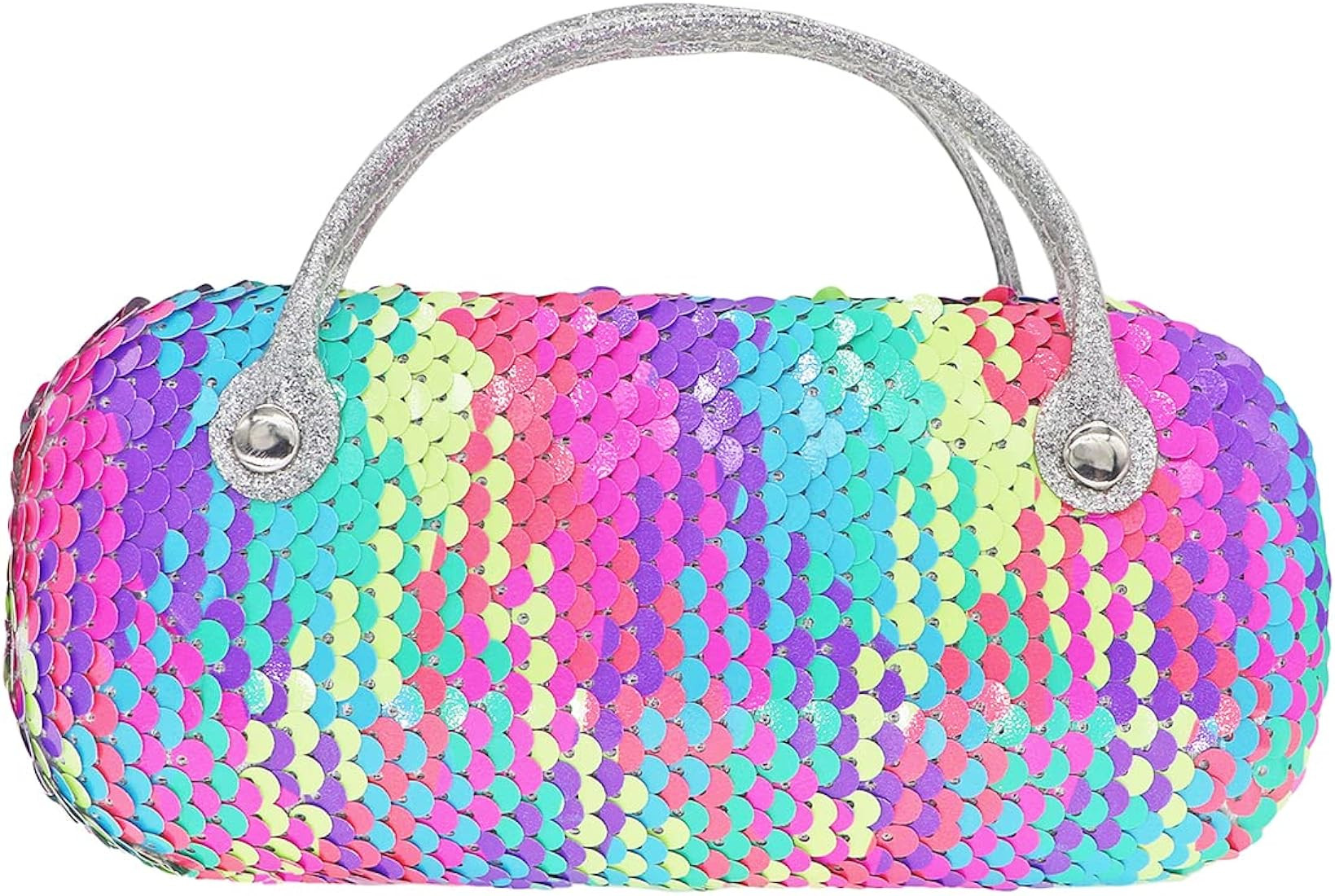 Kids Girls Boys Eyeglass Case Glasses Pouch unicorn Dazzling Sparkle Glitter Hard Shell with Hand... | Amazon (US)
