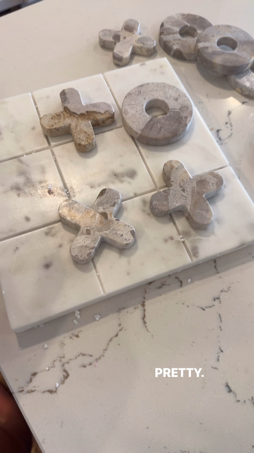 A little unboxing today. 
Coffee table display. Tic tac toe. 
Nice, heavy marble. 
@Wayfair

#LTKHome #LTKSaleAlert #LTKmomlife