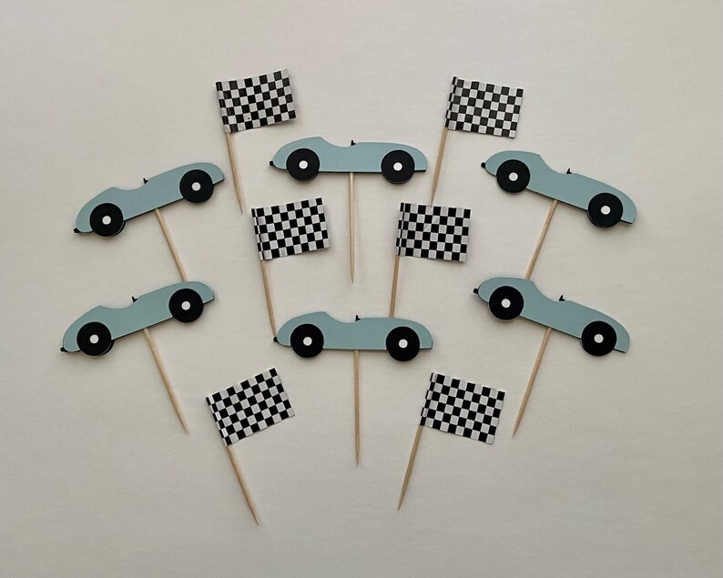 Race Car Cupcake Toppers. Race Car Flag Cupcake Topper. Race Car Birthday. - Etsy | Etsy (US)