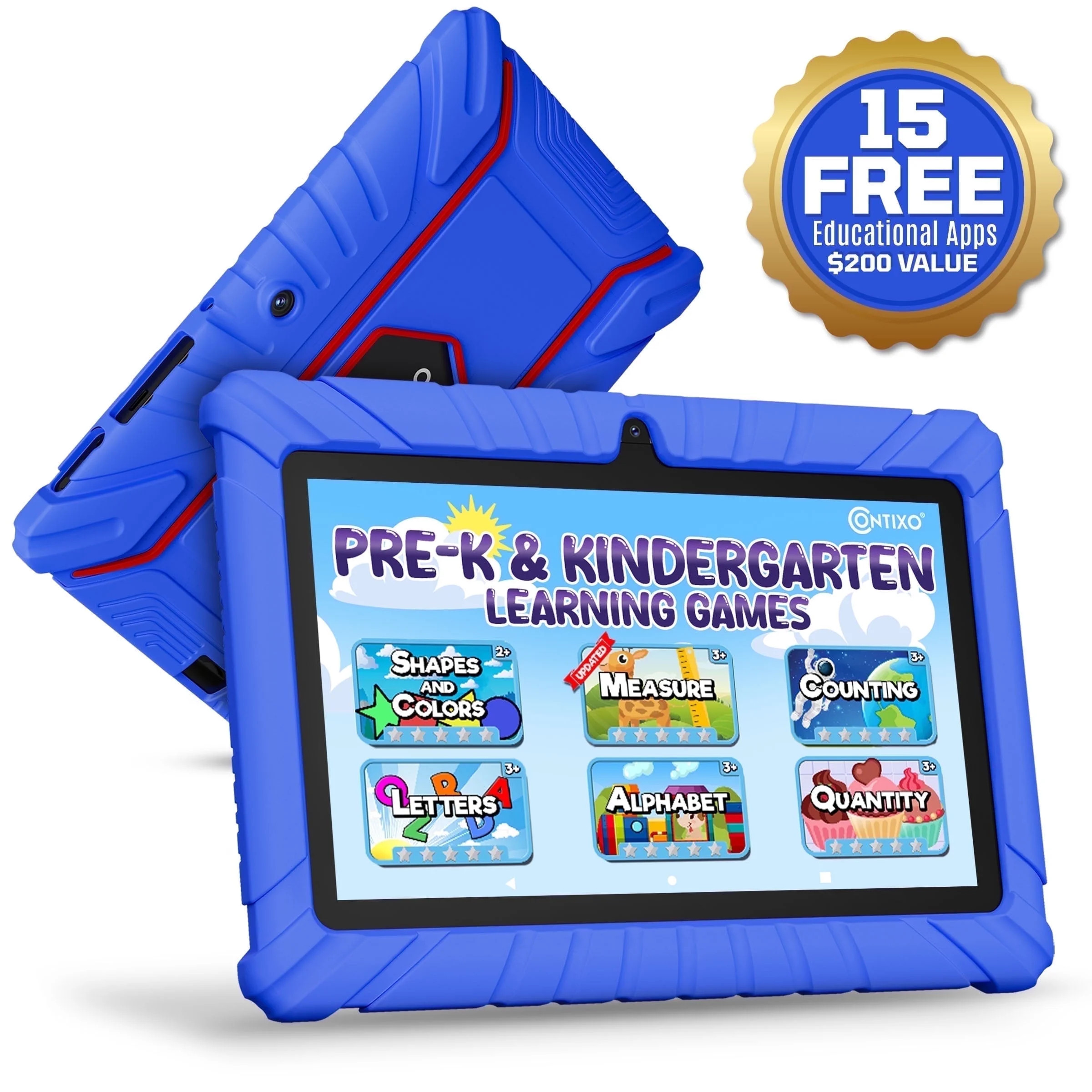 Contixo 7" Kids Tablet, 2025 Model, Ages 3-7, Contixo Academy Preloaded, Kid-Proof Case, Android ... | Walmart (US)